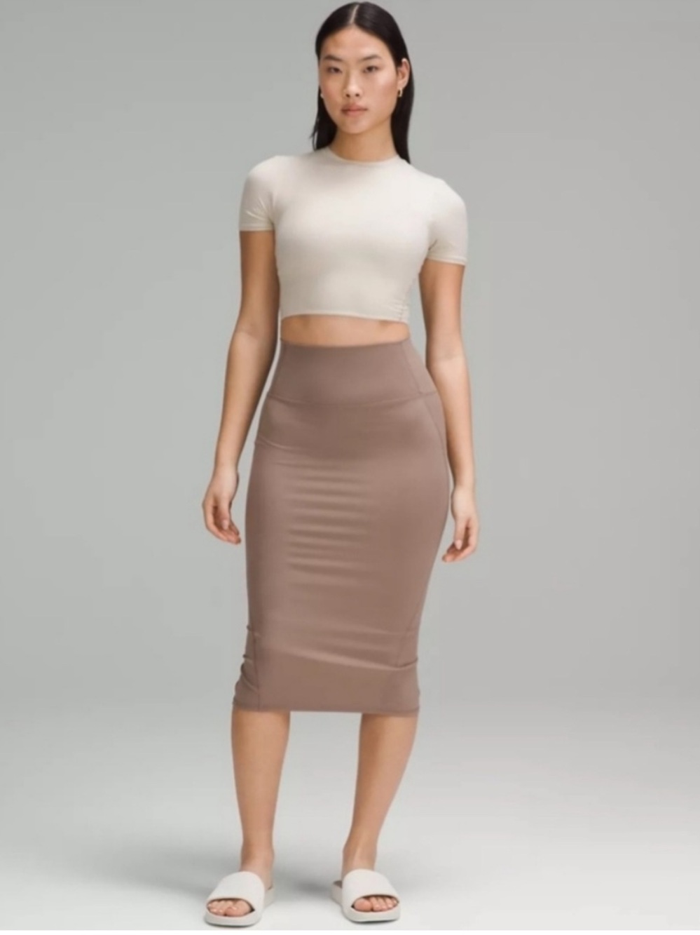 NWT Lululemon Nulu Slim-Fit HR Skirt Taupetastic
